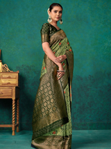 KALINI- Ethnic Motifs Woven Design Zari Paithani Saree