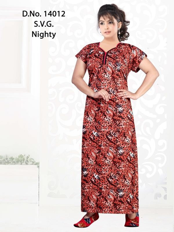 Missy - Sarina Printed Night Gown - Red