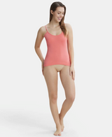 Rib Camisole with Adjustable Straps and Stay Fresh Treatment #1487- Candy Pink