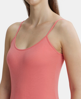 Rib Camisole with Adjustable Straps and Stay Fresh Treatment #1487- Candy Pink