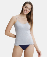 Rib Camisole with Adjustable Straps and Stay Fresh Treatment #1487- Steel Grey Melange