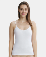 Rib Camisole with Adjustable Straps and Stay Fresh Treatment #1487- White