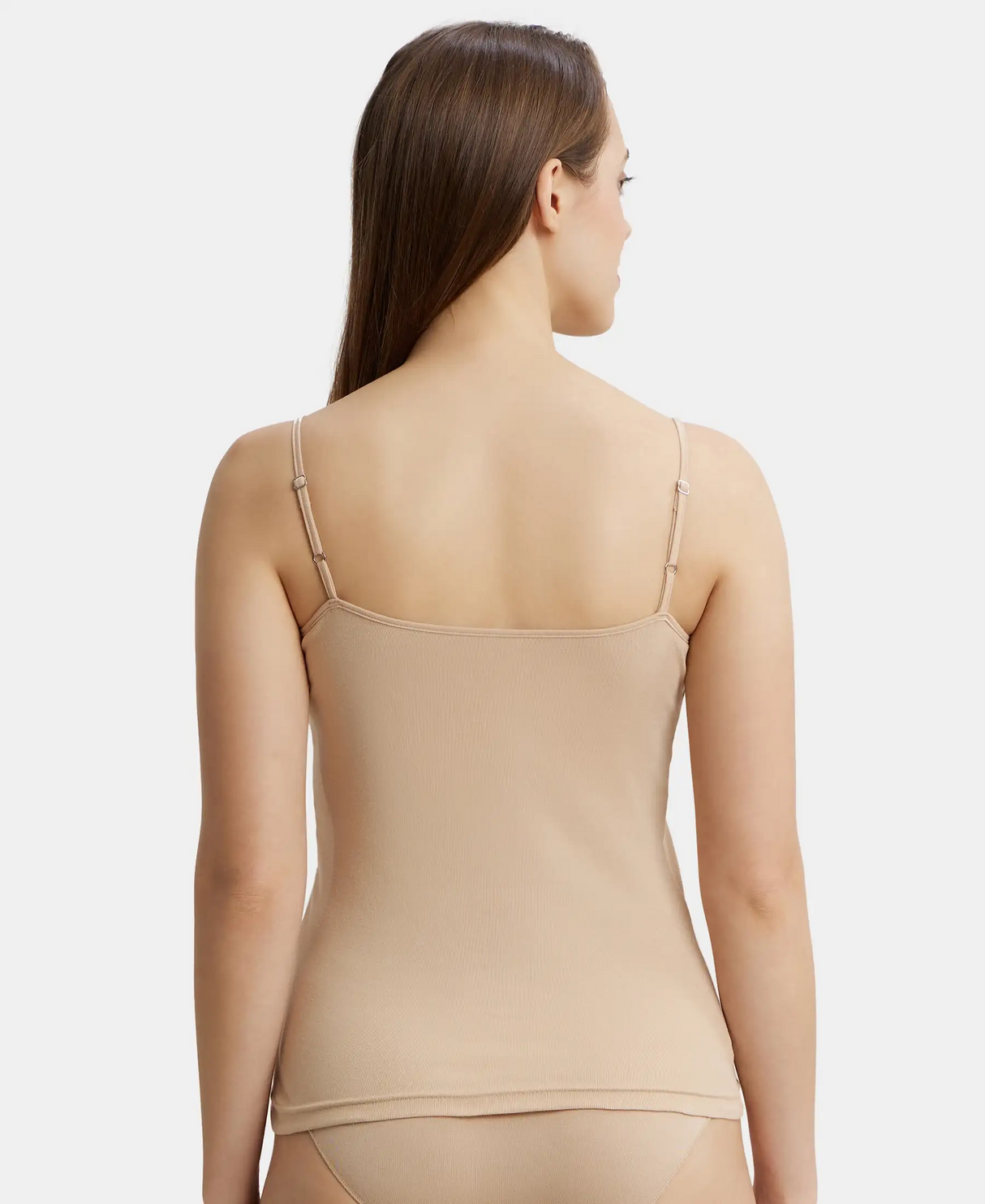 Rib Camisole with Adjustable Straps and Stay Fresh Treatment #1487- Skin