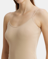 Rib Camisole with Adjustable Straps and Stay Fresh Treatment #1487- Skin