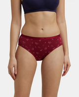 High Coverage Hipster With Ultrasoft Exposed Waistband #1523P- Dark Printed Assorted (Pack of 2)