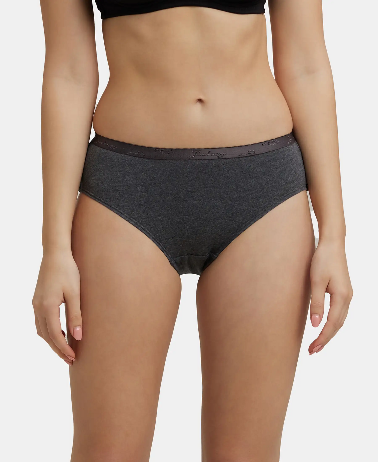 High Coverage Hipster With Ultrasoft Exposed Waistband #1523- Dark Assorted (Pack of 2)