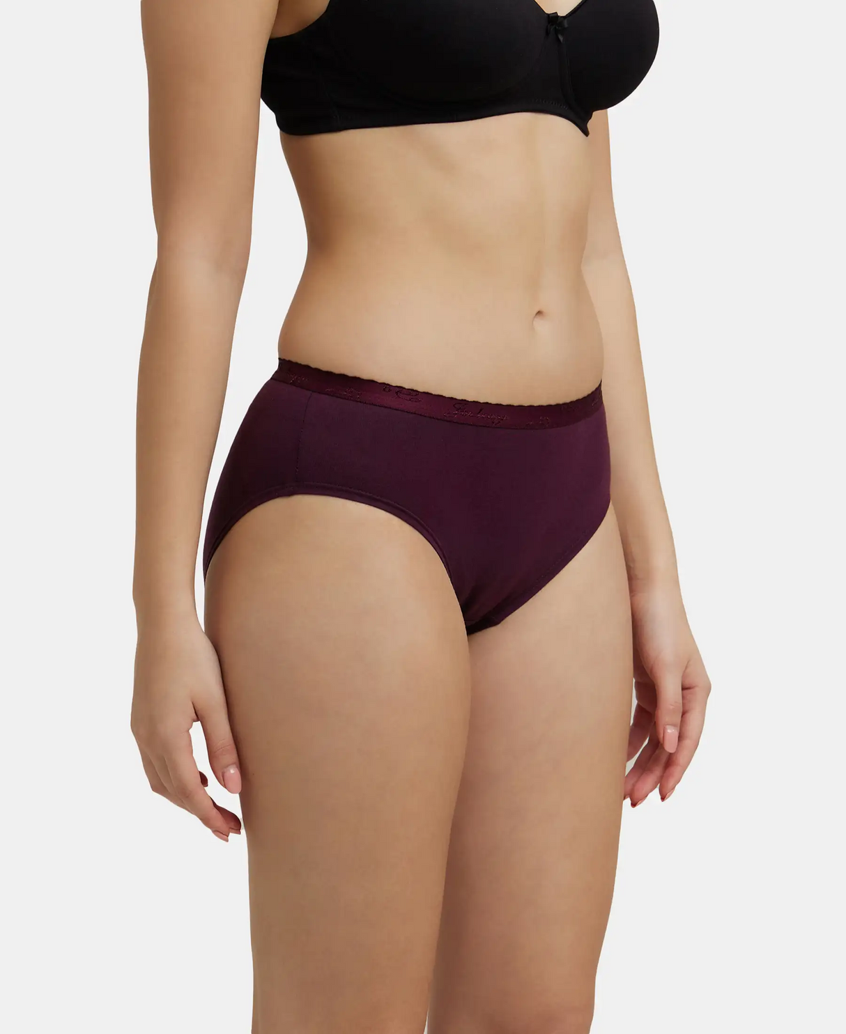 High Coverage Hipster With Ultrasoft Exposed Waistband #1523- Dark Assorted (Pack of 2)