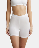 High Coverage  Shorties With Concealed Waistband #1529 - White