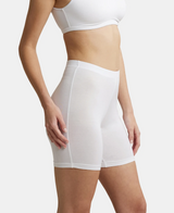 High Coverage  Shorties With Concealed Waistband #1529 - White