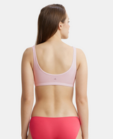 Elastane Stretch Slip On Crop Top Bra With StayFresh Treatment #1550 - Crush N Blush