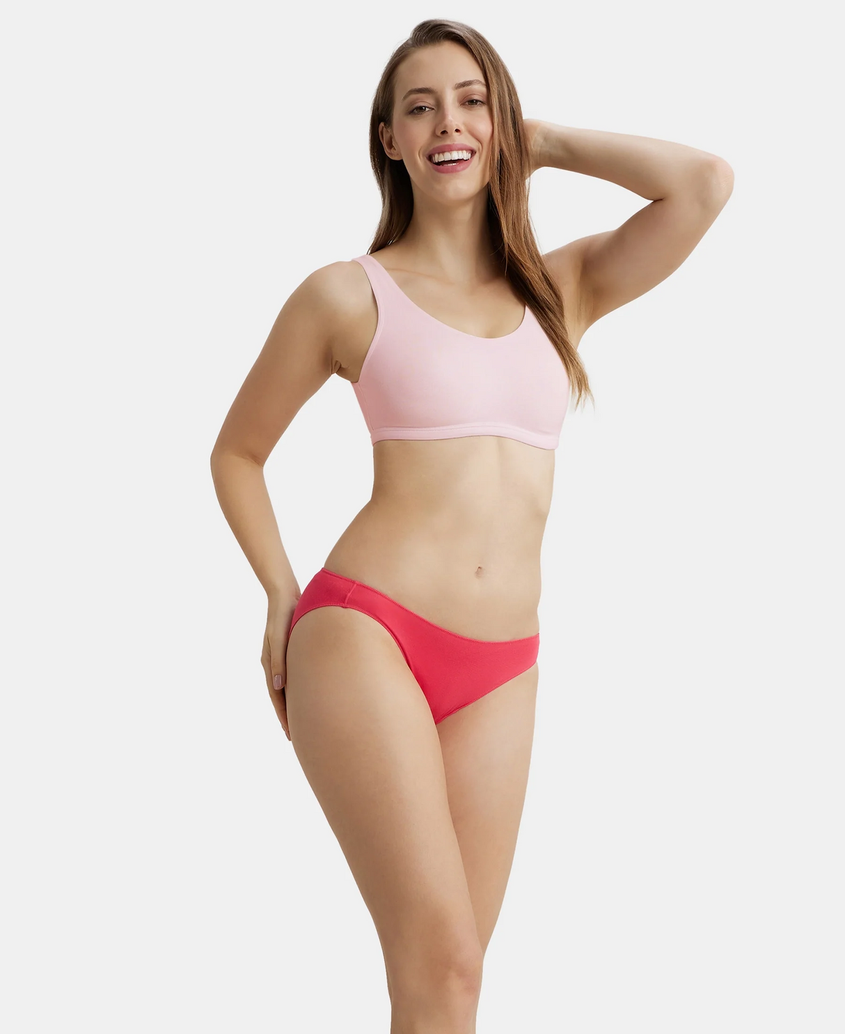 Elastane Stretch Slip On Crop Top Bra With StayFresh Treatment #1550 - Crush N Blush