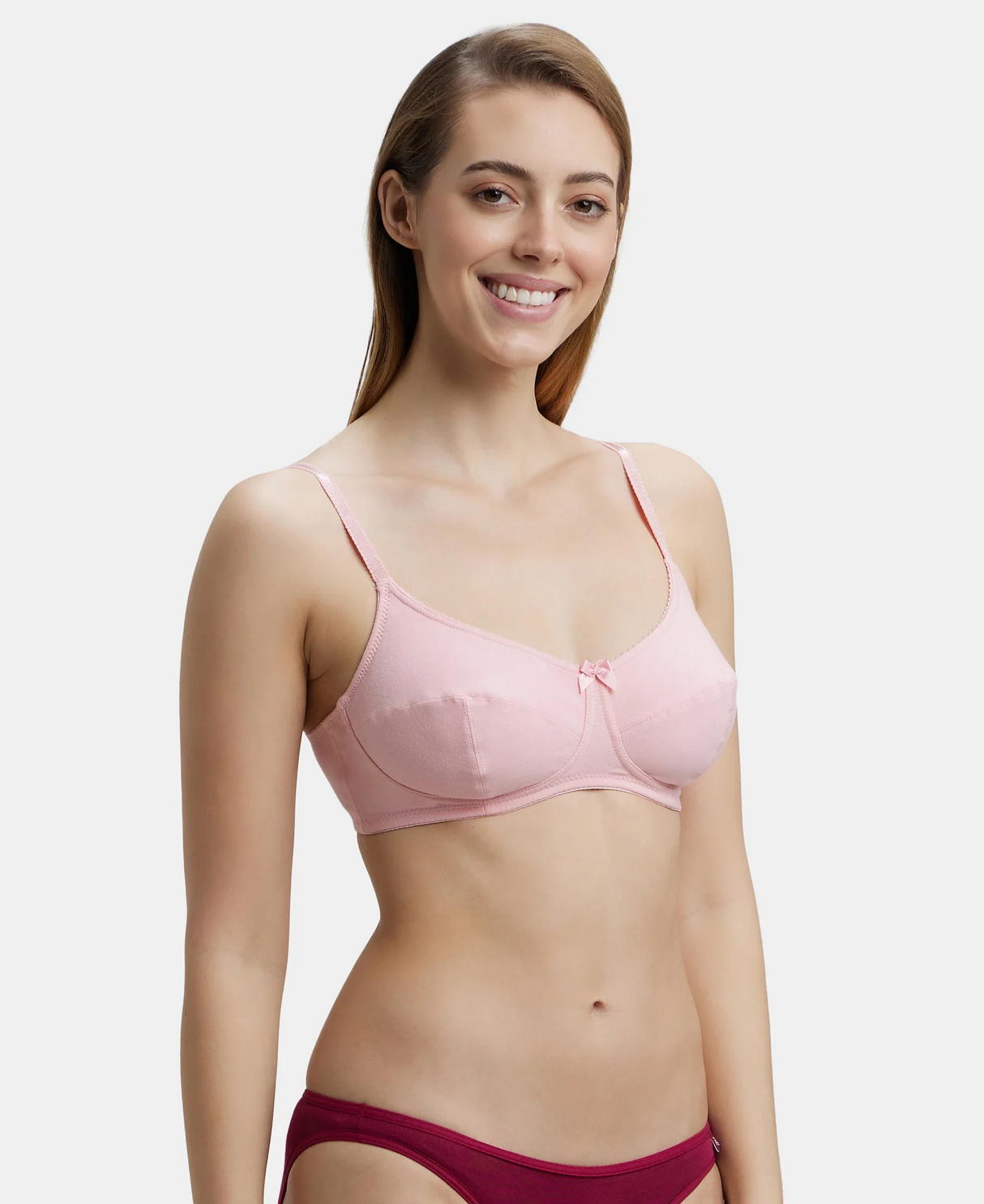 Wirefree Non Padded Full Coverage Everyday Bra #1615 - Candy Pink