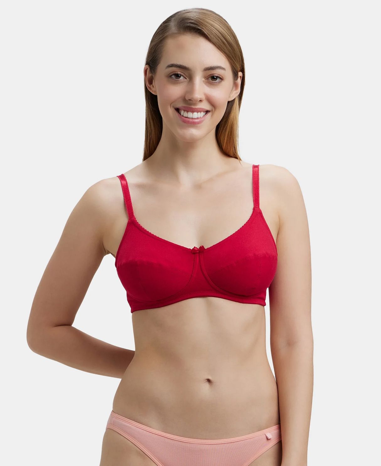 Wirefree Non Padded Full Coverage Everyday Bra #1615 - Red Love