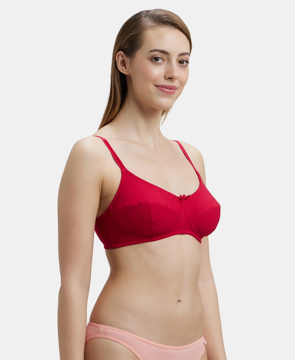 Wirefree Non Padded Full Coverage Everyday Bra #1615 - Red Love