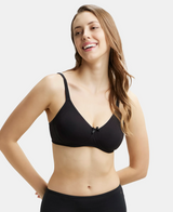 Wirefree Medium Coverage Everyday Bra with Concealed Shaper Panel #1722 - Black