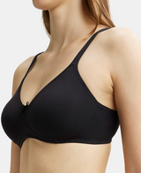 Wirefree Medium Coverage Everyday Bra with Concealed Shaper Panel #1722 - Black