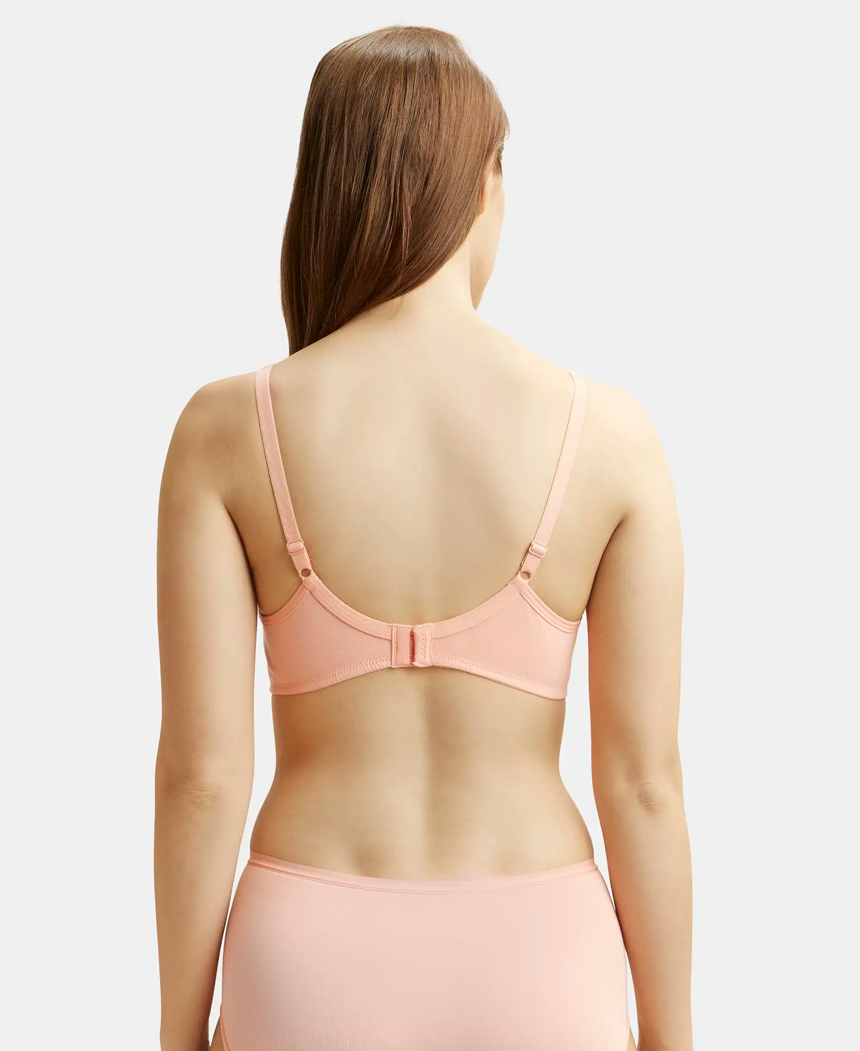 Wirefree Medium Coverage Everyday Bra with Concealed Shaper Panel #1722 - Candle Light Peach