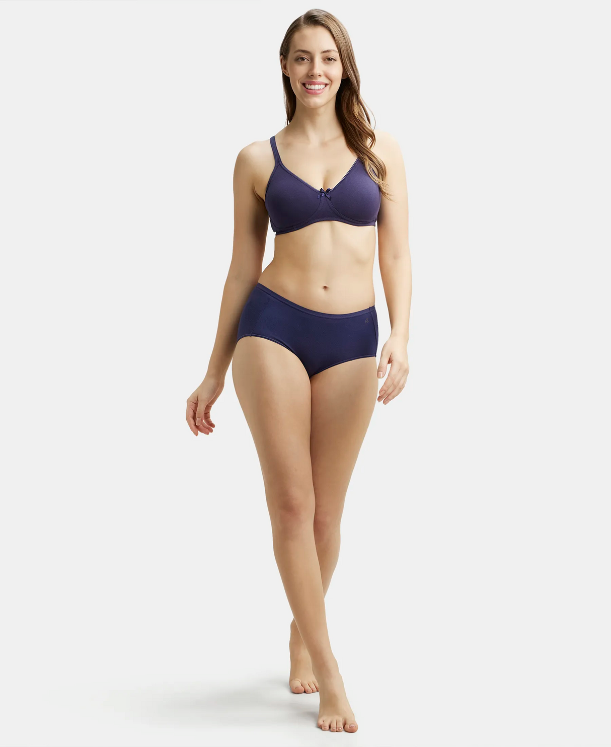 Wirefree Medium Coverage Everyday Bra with Concealed Shaper Panel #1722 - Classic Navy