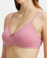 Wirefree Medium Coverage Everyday Bra with Concealed Shaper Panel #1722 - Heather Rose