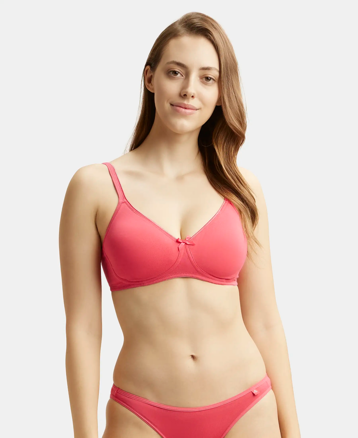 Wirefree Medium Coverage Everyday Bra with Concealed Shaper Panel #1722 - Ruby