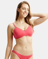 Wirefree Medium Coverage Everyday Bra with Concealed Shaper Panel #1722 - Ruby