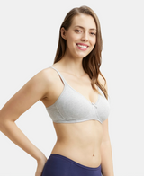 Wirefree Medium Coverage Everyday Bra with Concealed Shaper Panel #1722 - Steel Grey Melange