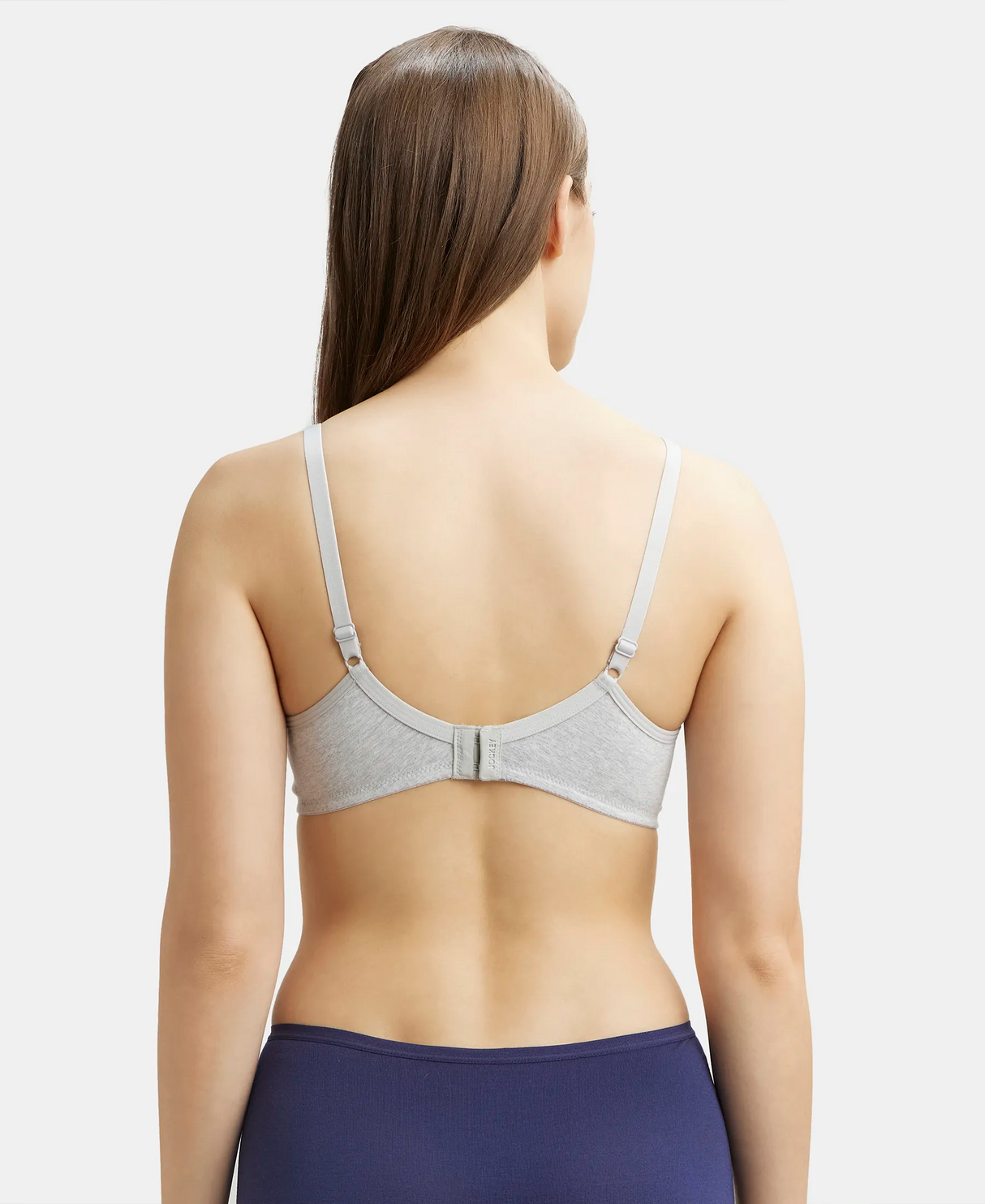 Wirefree Medium Coverage Everyday Bra with Concealed Shaper Panel #1722 - Steel Grey Melange