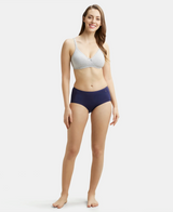 Wirefree Medium Coverage Everyday Bra with Concealed Shaper Panel #1722 - Steel Grey Melange