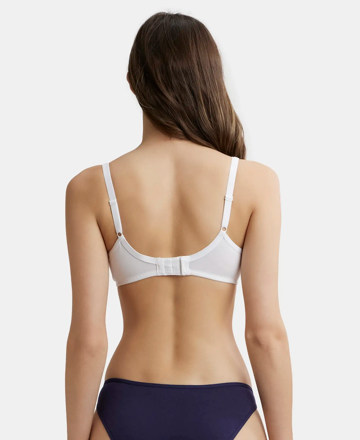 Wirefree Medium Coverage Everyday Bra with Concealed Shaper Panel #1722 - White