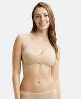 Wirefree Medium Coverage Everyday Bra with Concealed Shaper Panel #1722 - Skin