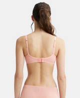 Wirefree Padded Medium Coverage T-Shirt Bra with Lace Styling #1723 - Candle Light Peach