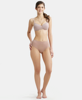 Wirefree Padded Medium Coverage T-Shirt Bra with Lace Styling #1723 - Mocha