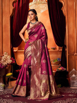 KALINI- Women Ethnic Motifs Zari Heavy Work Kanjeevaram Pure Silk Saree