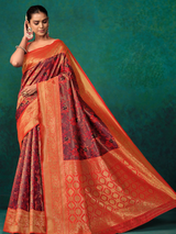 KALINI- Floral Woven Design Zari Paithani Saree