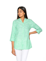 Women Cotton Regular Fit Striped Casual Shirt