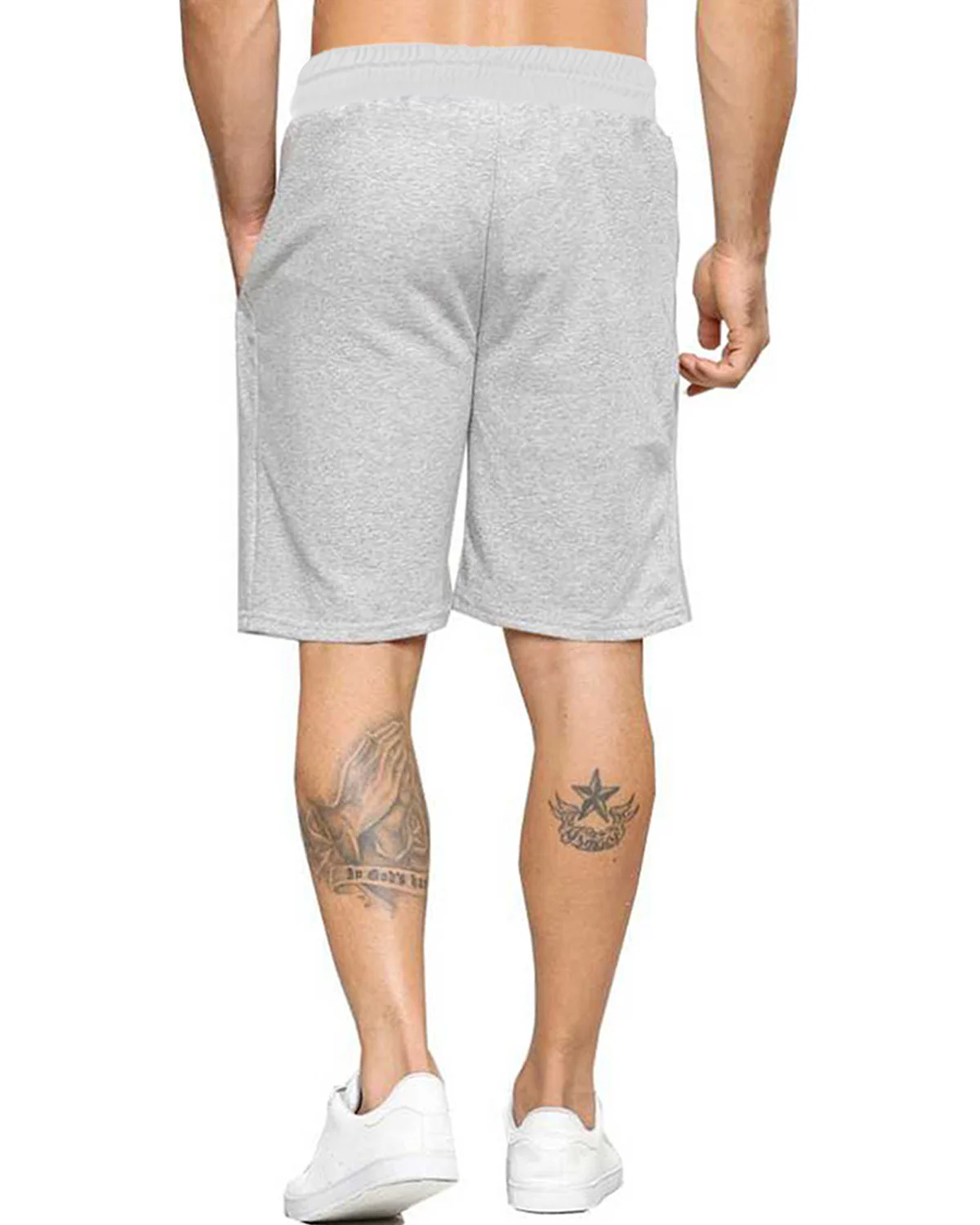 Men Solid Grey Regular Shorts