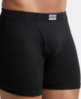 JOCKEY Rib Solid Boxer Brief with Ultrasoft and Durable Waistband #8008 - Black