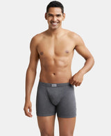 JOCKEY Rib Solid Boxer Brief with Ultrasoft and Durable Waistband #8008 - Charcoal Melange