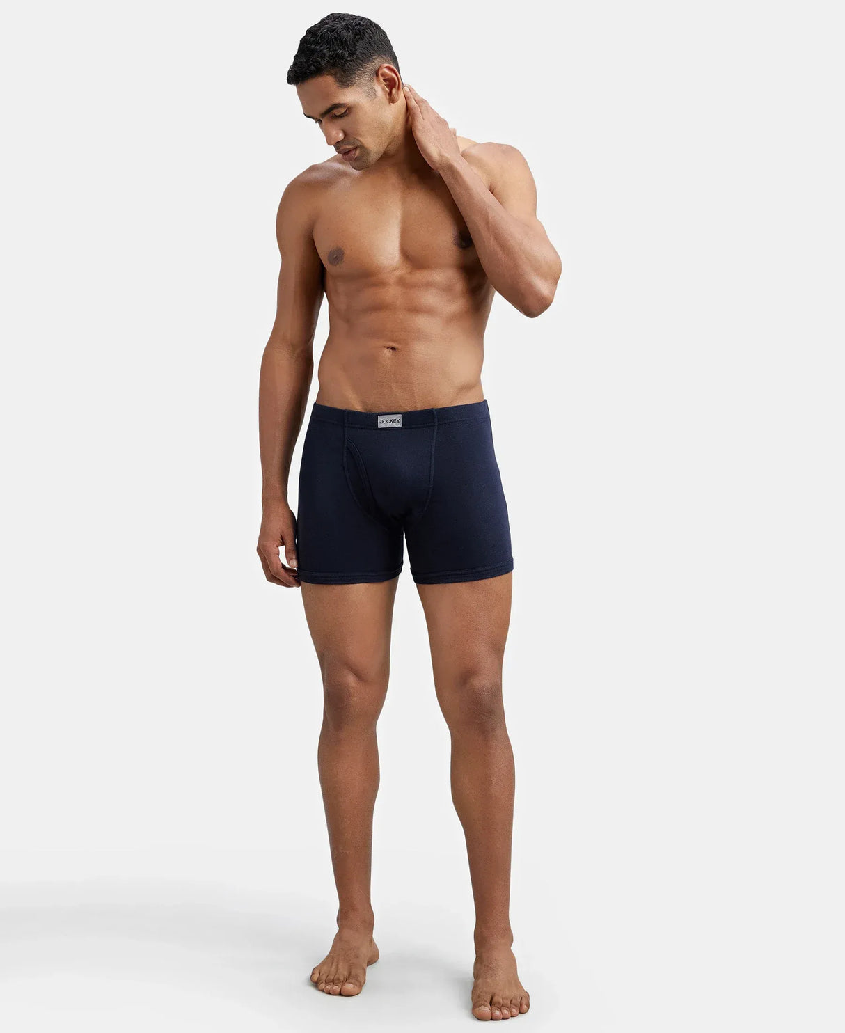 JOCKEY Rib Solid Boxer Brief with Ultrasoft and Durable Waistband #8008 - Deep Navy