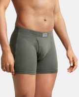 JOCKEY Rib Solid Boxer Brief with Ultrasoft and Durable Waistband #8008 - Deep Olive