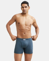 JOCKEY Rib Solid Boxer Brief with Ultrasoft and Durable Waistband #8008 - Deep Slate