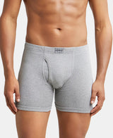 JOCKEY Rib Solid Boxer Brief with Ultrasoft and Durable Waistband #8008 - Grey Melange