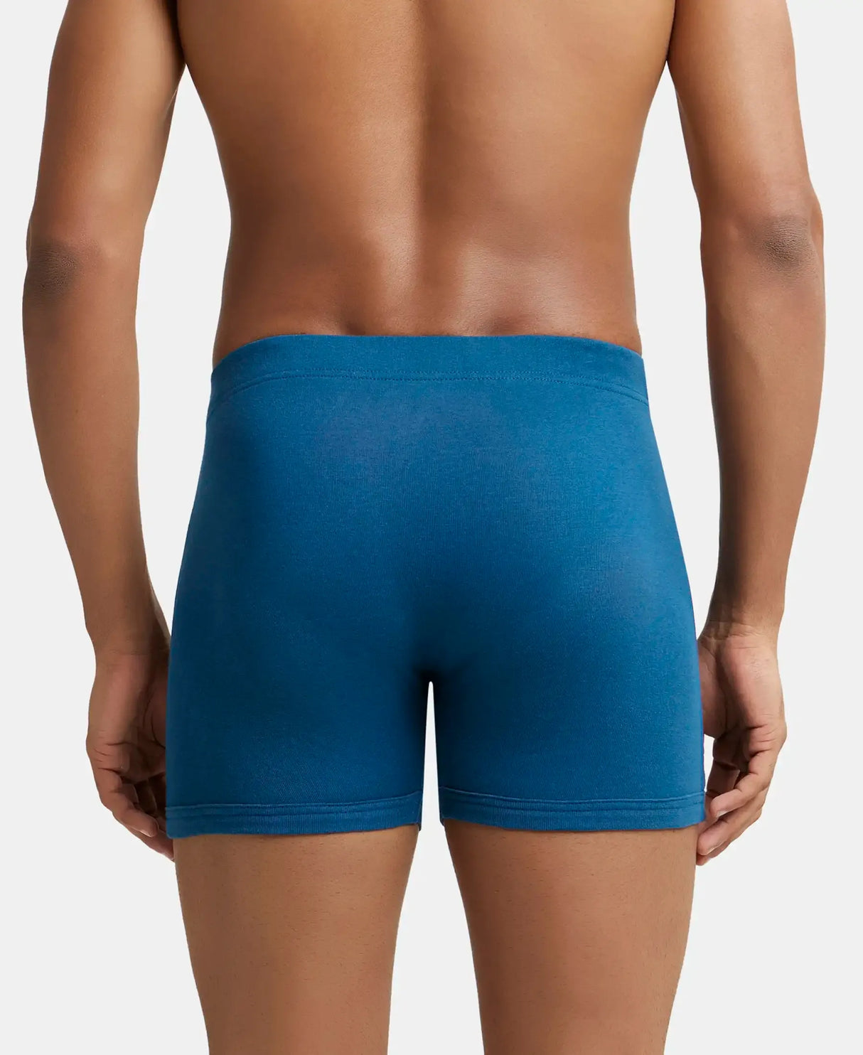 JOCKEY Rib Solid Boxer Brief with Ultrasoft and Durable Waistband #8008 - Seaport Teal