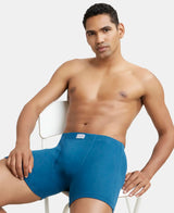 JOCKEY Rib Solid Boxer Brief with Ultrasoft and Durable Waistband #8008 - Seaport Teal