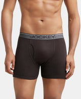 JOCKEY Rib Solid Boxer Brief with Ultrasoft and Durable Waistband #8009 - Brown