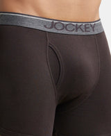 JOCKEY Rib Solid Boxer Brief with Ultrasoft and Durable Waistband #8009 - Brown