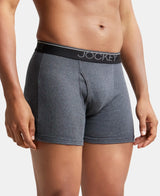 JOCKEY Rib Solid Boxer Brief with Ultrasoft and Durable Waistband #8009 - Charcoal Melange