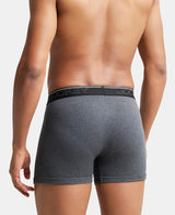 JOCKEY Rib Solid Boxer Brief with Ultrasoft and Durable Waistband #8009 - Charcoal Melange