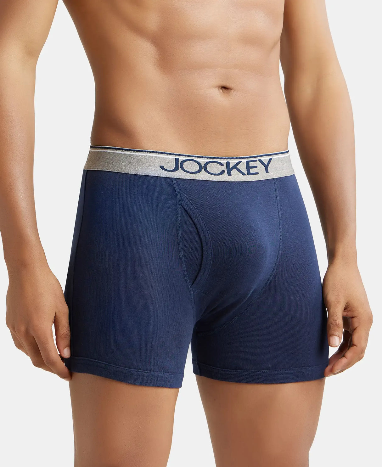 JOCKEY Rib Solid Boxer Brief with Ultrasoft and Durable Waistband #8009 - Deep Navy