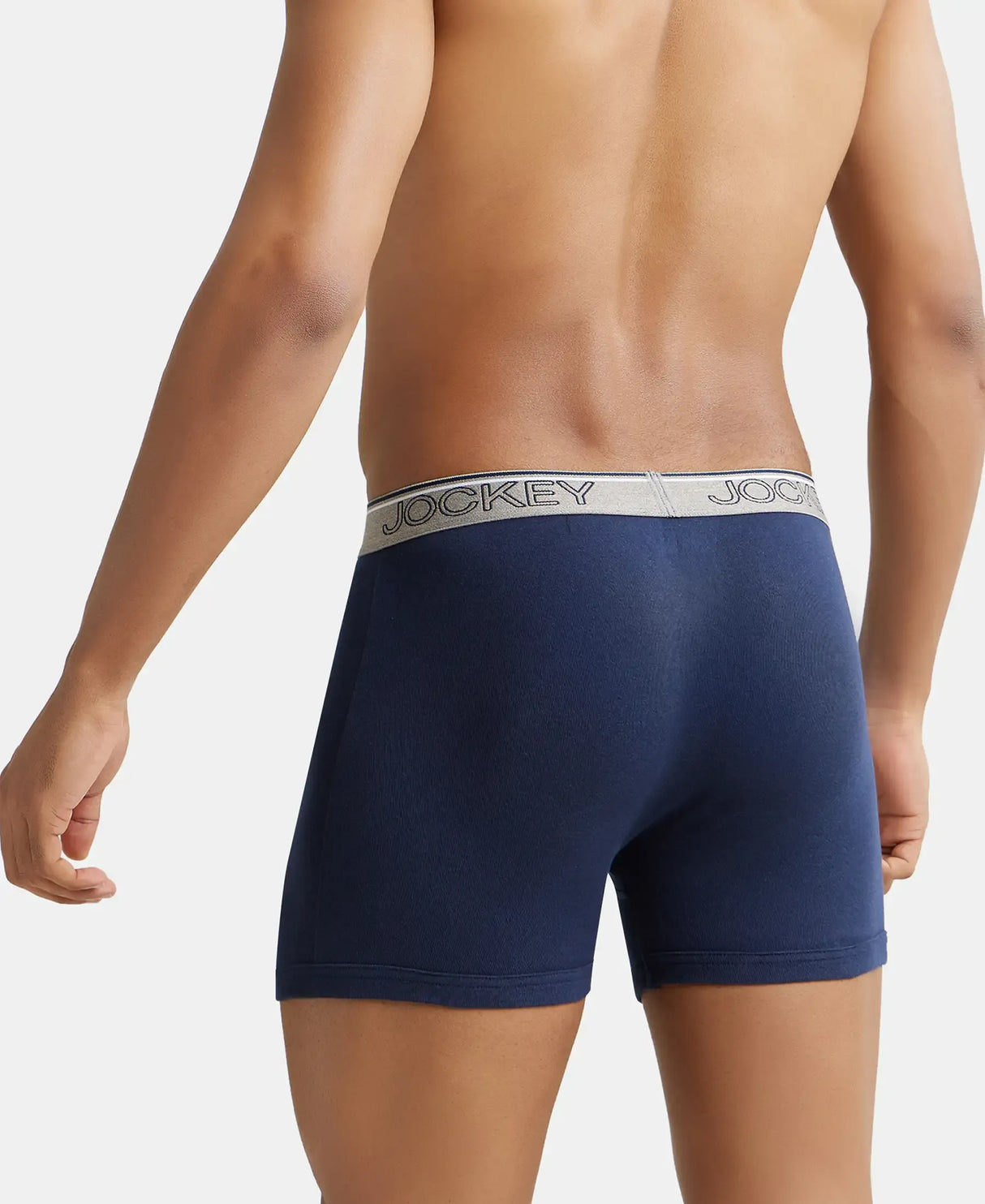 JOCKEY Rib Solid Boxer Brief with Ultrasoft and Durable Waistband #8009 - Deep Navy